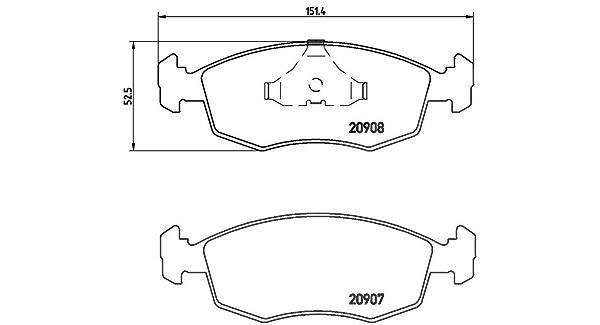 Magneti Marelli Bremsbelagsatz, Scheibenbremse [Hersteller-Nr. 363700424019] für Ford