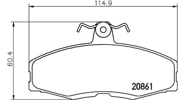 Magneti Marelli Bremsbelagsatz, Scheibenbremse [Hersteller-Nr. 363700424013] für Ford