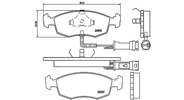 Magneti Marelli Bremsbelagsatz, Scheibenbremse [Hersteller-Nr. 363700424007] für Ford