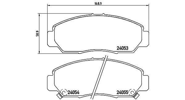 Magneti Marelli Bremsbelagsatz, Scheibenbremse [Hersteller-Nr. 363700428047] für Honda