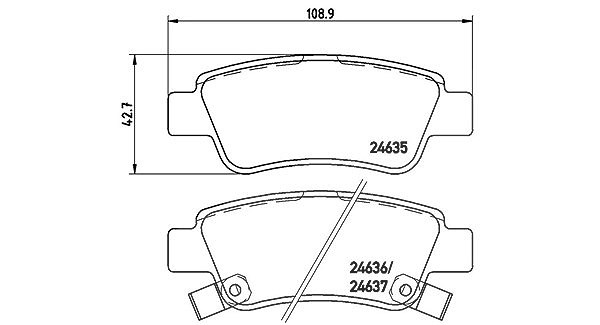 Magneti Marelli Bremsbelagsatz, Scheibenbremse [Hersteller-Nr. 363700428046] für Honda