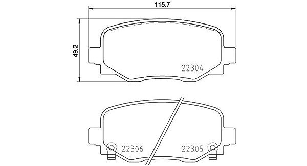 Magneti Marelli Bremsbelagsatz, Scheibenbremse [Hersteller-Nr. 363700423177] für Jeep, Fiat