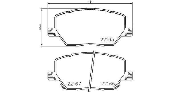 Magneti Marelli Bremsbelagsatz, Scheibenbremse [Hersteller-Nr. 363700423164] für Fiat, Jeep