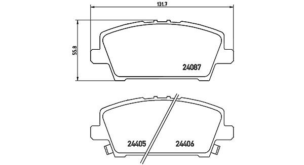 Magneti Marelli Bremsbelagsatz, Scheibenbremse [Hersteller-Nr. 363700428037] für Honda