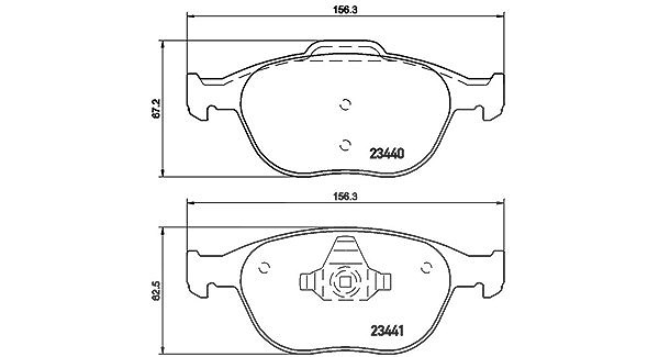 Magneti Marelli Bremsbelagsatz, Scheibenbremse [Hersteller-Nr. 363700424058] für Ford
