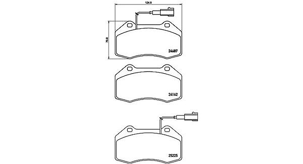 Magneti Marelli Bremsbelagsatz, Scheibenbremse [Hersteller-Nr. 363700423162] für Alfa Romeo