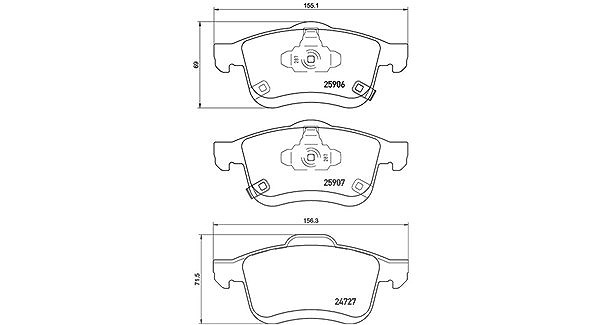 Magneti Marelli Bremsbelagsatz, Scheibenbremse [Hersteller-Nr. 363700423155] für Fiat