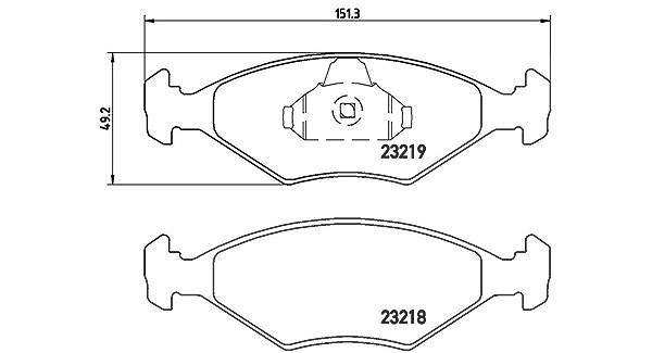 Magneti Marelli Bremsbelagsatz, Scheibenbremse [Hersteller-Nr. 363700423124] für Fiat