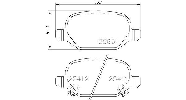 Magneti Marelli Bremsbelagsatz, Scheibenbremse [Hersteller-Nr. 363700423151] für Fiat