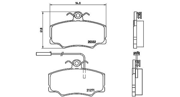 Magneti Marelli Bremsbelagsatz, Scheibenbremse [Hersteller-Nr. 363700423048] für Alfa Romeo