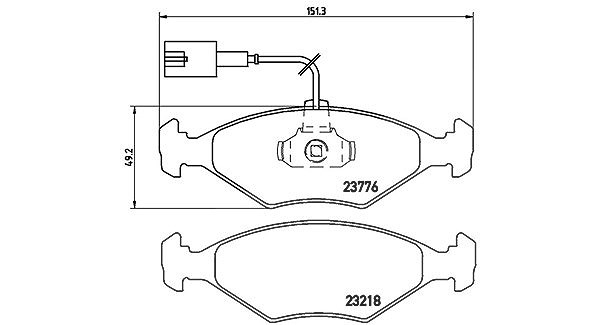 Magneti Marelli Bremsbelagsatz, Scheibenbremse [Hersteller-Nr. 363700423122] für Fiat