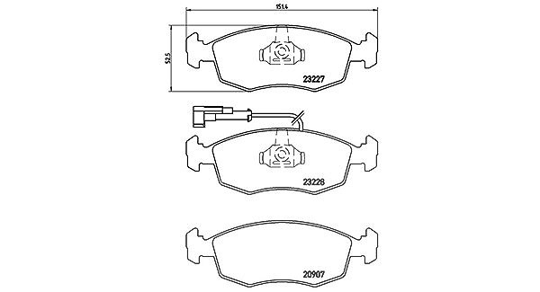 Magneti Marelli Bremsbelagsatz, Scheibenbremse [Hersteller-Nr. 363700423121] für Fiat