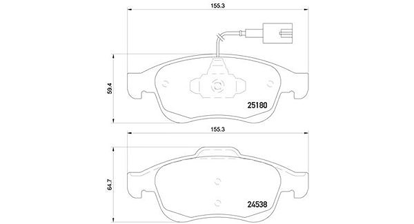 Magneti Marelli Bremsbelagsatz, Scheibenbremse [Hersteller-Nr. 363700423148] für Alfa Romeo