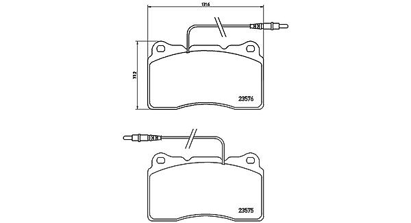 Magneti Marelli Bremsbelagsatz, Scheibenbremse [Hersteller-Nr. 363700423082] für Fiat, Lancia, Peugeot, Citroën
