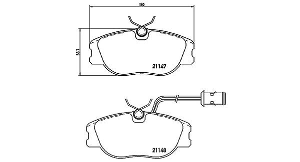 Magneti Marelli Bremsbelagsatz, Scheibenbremse [Hersteller-Nr. 363700423041] für Fiat, Lancia, Alfa Romeo
