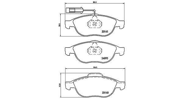 Magneti Marelli Bremsbelagsatz, Scheibenbremse [Hersteller-Nr. 363700423114] für Lancia, Alfa Romeo