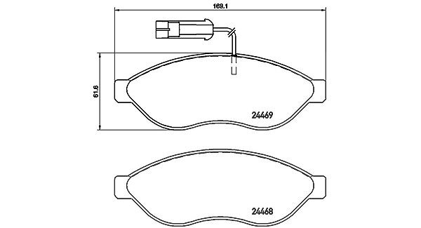 Magneti Marelli Bremsbeläge vorne (Satz) [Hersteller-Nr. 363700423143] für Peugeot, Fiat, Citroën