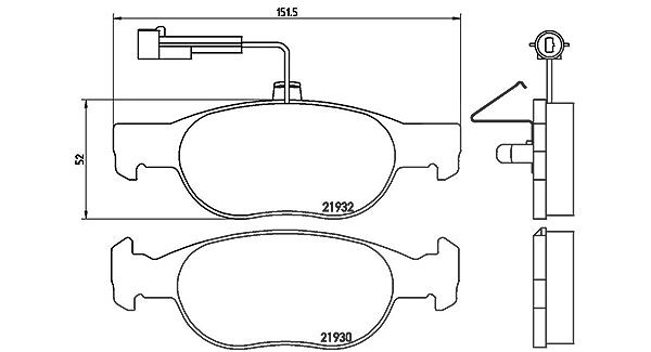 Magneti Marelli Bremsbelagsatz, Scheibenbremse [Hersteller-Nr. 363700423113] für Alfa Romeo