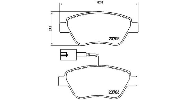 Magneti Marelli Bremsbelagsatz, Scheibenbremse [Hersteller-Nr. 363700423141] für Fiat, Peugeot, Citroën, Alfa Romeo