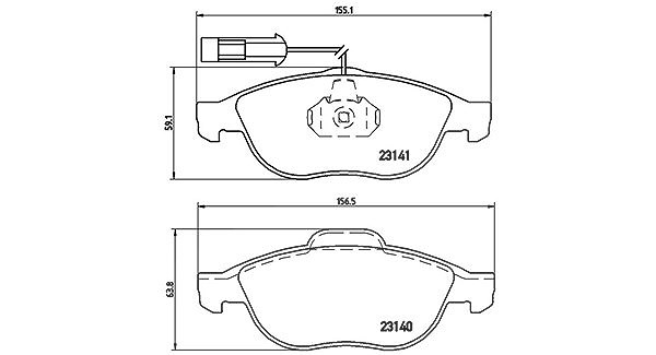 Magneti Marelli Bremsbelagsatz, Scheibenbremse [Hersteller-Nr. 363700423075] für Lancia, Alfa Romeo, Fiat