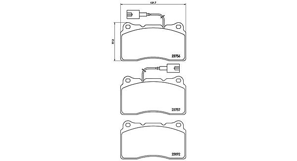 Magneti Marelli Bremsbelagsatz, Scheibenbremse [Hersteller-Nr. 363700423134] für Alfa Romeo