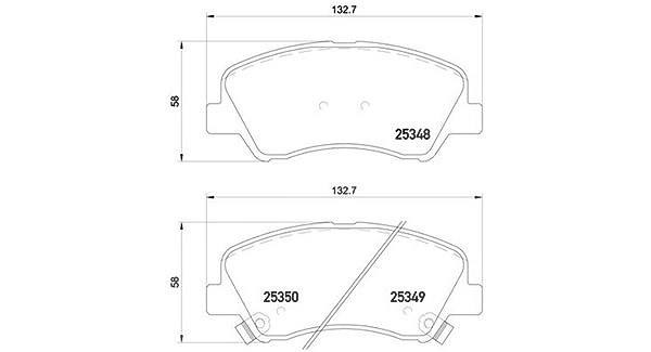 Magneti Marelli Bremsbelagsatz, Scheibenbremse [Hersteller-Nr. 363700418025] für Kia, Hyundai