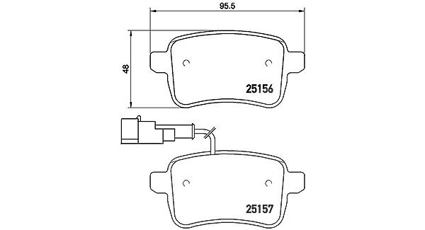 Magneti Marelli Bremsbelagsatz, Scheibenbremse [Hersteller-Nr. 363700423133] für Alfa Romeo, Dodge