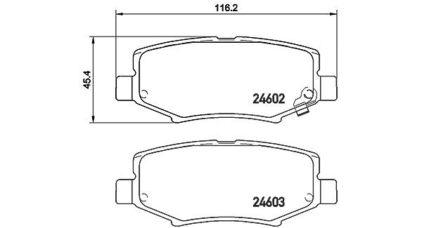 Magneti Marelli Bremsbelagsatz, Scheibenbremse [Hersteller-Nr. 363700418024] für Jeep, Dodge