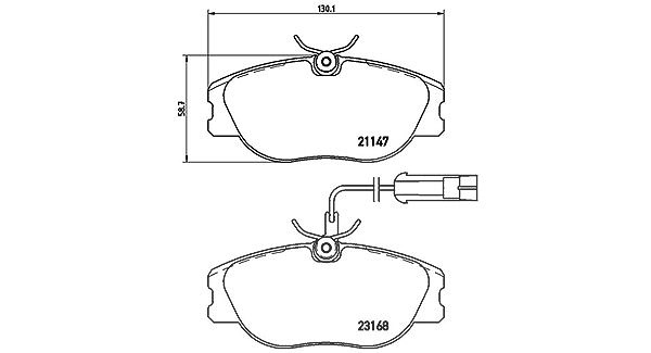 Magneti Marelli Bremsbelagsatz, Scheibenbremse [Hersteller-Nr. 363700423066] für Lancia, Fiat, Alfa Romeo