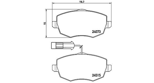 Magneti Marelli Bremsbelagsatz, Scheibenbremse [Hersteller-Nr. 363700423128] für Lancia