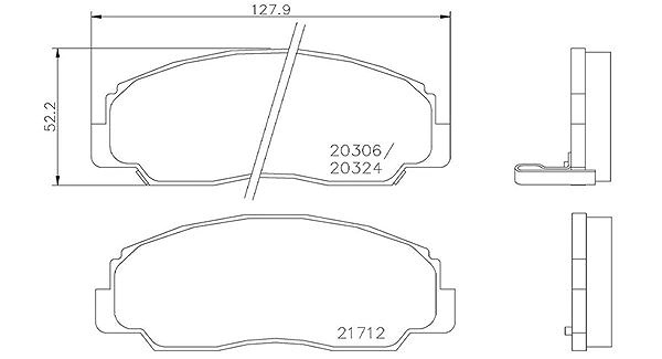 Magneti Marelli Bremsbelagsatz, Scheibenbremse [Hersteller-Nr. 363700416012] für Daihatsu
