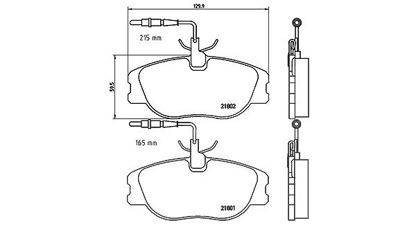 Magneti Marelli Bremsbelagsatz, Scheibenbremse [Hersteller-Nr. 363700423061] für Lancia, Peugeot, Citroën, Fiat