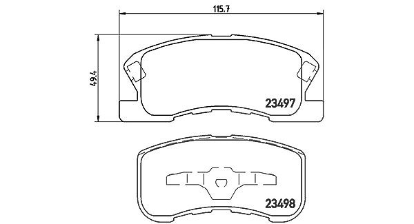 Magneti Marelli Bremsbelagsatz, Scheibenbremse [Hersteller-Nr. 363700416008] für Perodua, Daihatsu