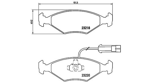 Magneti Marelli Bremsbelagsatz, Scheibenbremse [Hersteller-Nr. 363700423056] für Fiat