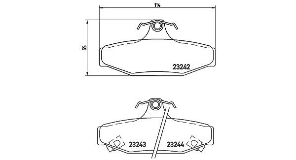 Magneti Marelli Bremsbelagsatz, Scheibenbremse [Hersteller-Nr. 363700415004] für Daewoo, Ssangyong