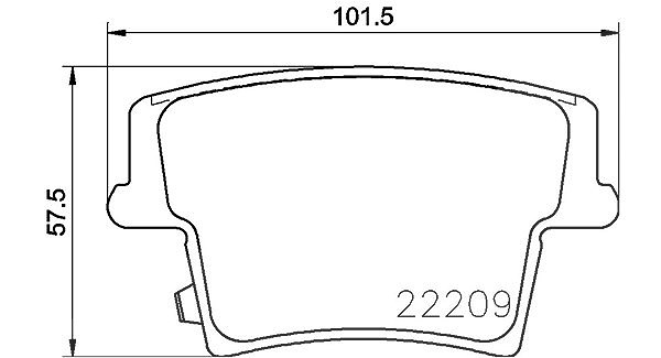 Magneti Marelli Bremsbelagsatz, Scheibenbremse [Hersteller-Nr. 363700411040] für Chrysler, Dodge
