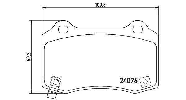Magneti Marelli Bremsbelagsatz, Scheibenbremse [Hersteller-Nr. 363700411024] für Dodge, Chrysler, Jeep, Chevrolet