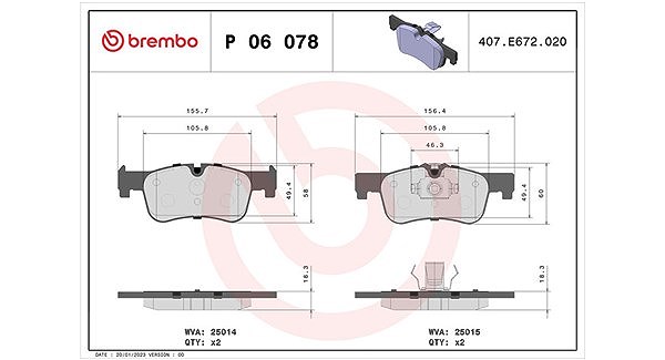Magneti Marelli Bremsbelagsatz, Scheibenbremse [Hersteller-Nr. 363700406078] für BMW
