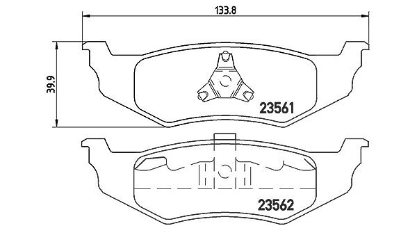 Magneti Marelli Bremsbelagsatz, Scheibenbremse [Hersteller-Nr. 363700411010] für Plymouth, Dodge, Chrysler