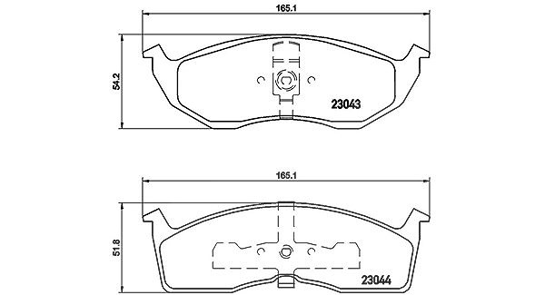 Magneti Marelli Bremsbelagsatz, Scheibenbremse [Hersteller-Nr. 363700411008] für Dodge, Plymouth, Chrysler