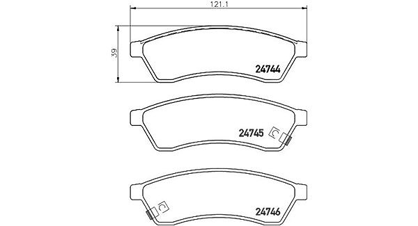 Magneti Marelli Bremsbelagsatz, Scheibenbremse [Hersteller-Nr. 363700410060] für Chevrolet