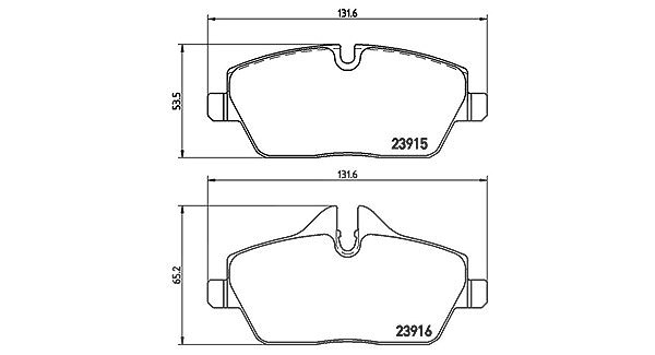 Magneti Marelli Bremsbelagsatz, Scheibenbremse [Hersteller-Nr. 363700406034] für Mini, BMW