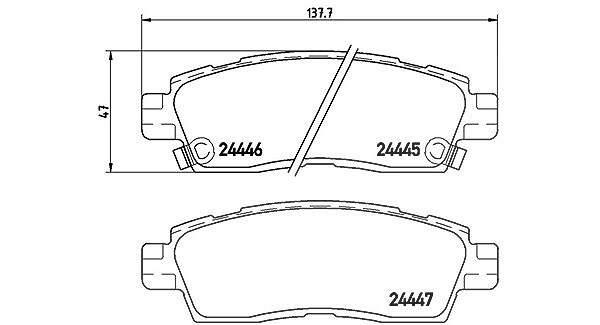 Magneti Marelli Bremsbelagsatz, Scheibenbremse [Hersteller-Nr. 363700410010] für Saab, Gmc, Isuzu, Chevrolet, Buick