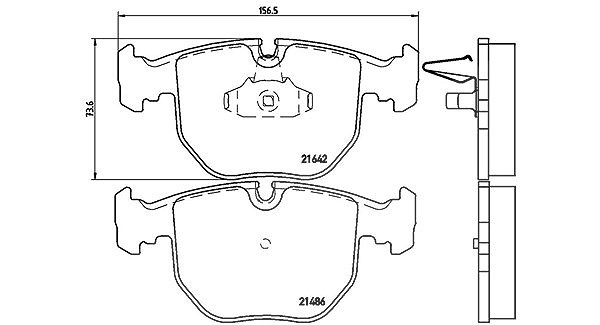 Magneti Marelli Bremsbelagsatz, Scheibenbremse [Hersteller-Nr. 363700406021] für BMW, Alpina