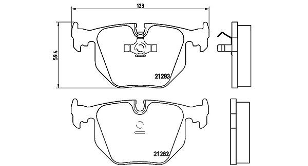 Magneti Marelli Bremsbelagsatz, Scheibenbremse [Hersteller-Nr. 363700406016] für BMW, Maserati, Wiesmann