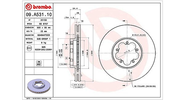 Magneti Marelli Bremsscheibe [Hersteller-Nr. 360406087800] für Ford