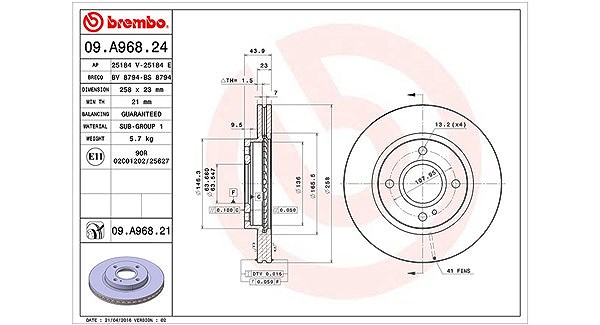 Magneti Marelli Bremsscheibe [Hersteller-Nr. 360406077800] für Ford