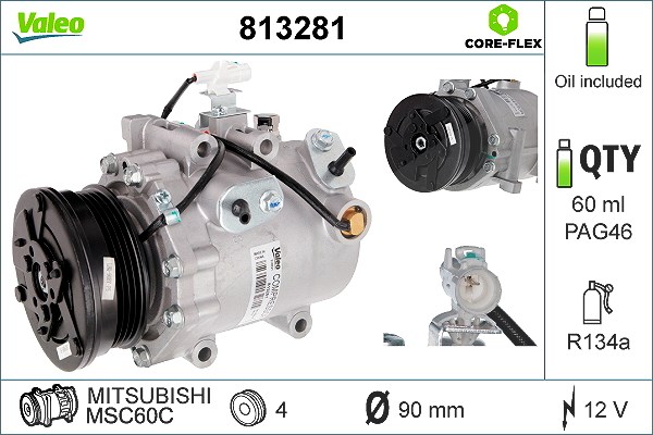 Valeo Kompressor, Klimaanlage [Hersteller-Nr. 813281] für Suzuki, Fiat