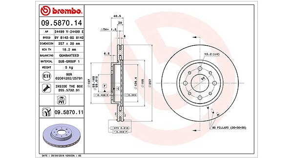 Magneti Marelli Bremsscheibe [Hersteller-Nr. 360406021900] für Fiat
