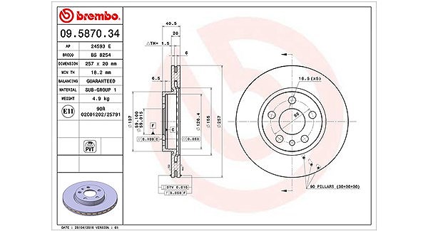 Magneti Marelli Bremsscheibe [Hersteller-Nr. 360406022100] für Citroën, Peugeot